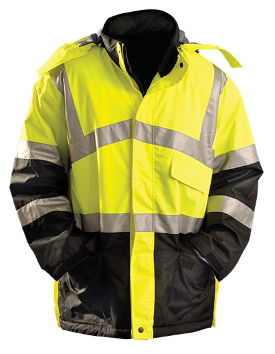 OccuNomix HiViz Yellow Polyester Insulated Parka Jack OCCTJCW-Y3X for sale online at autumn supply