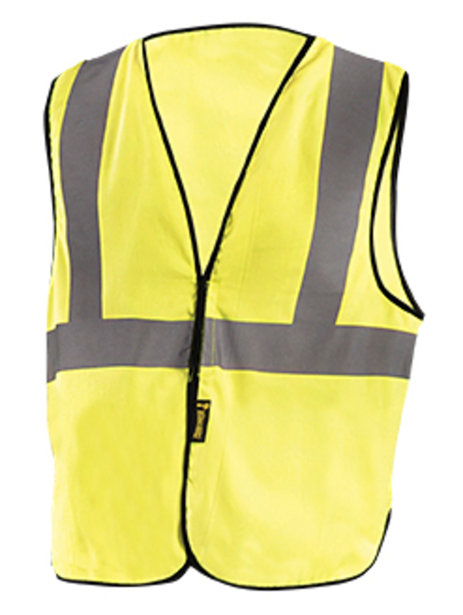 OccuNomix Small - Medium Hi-Viz Yellow And Yellow Cotton Vest With Hook And Loop Closure