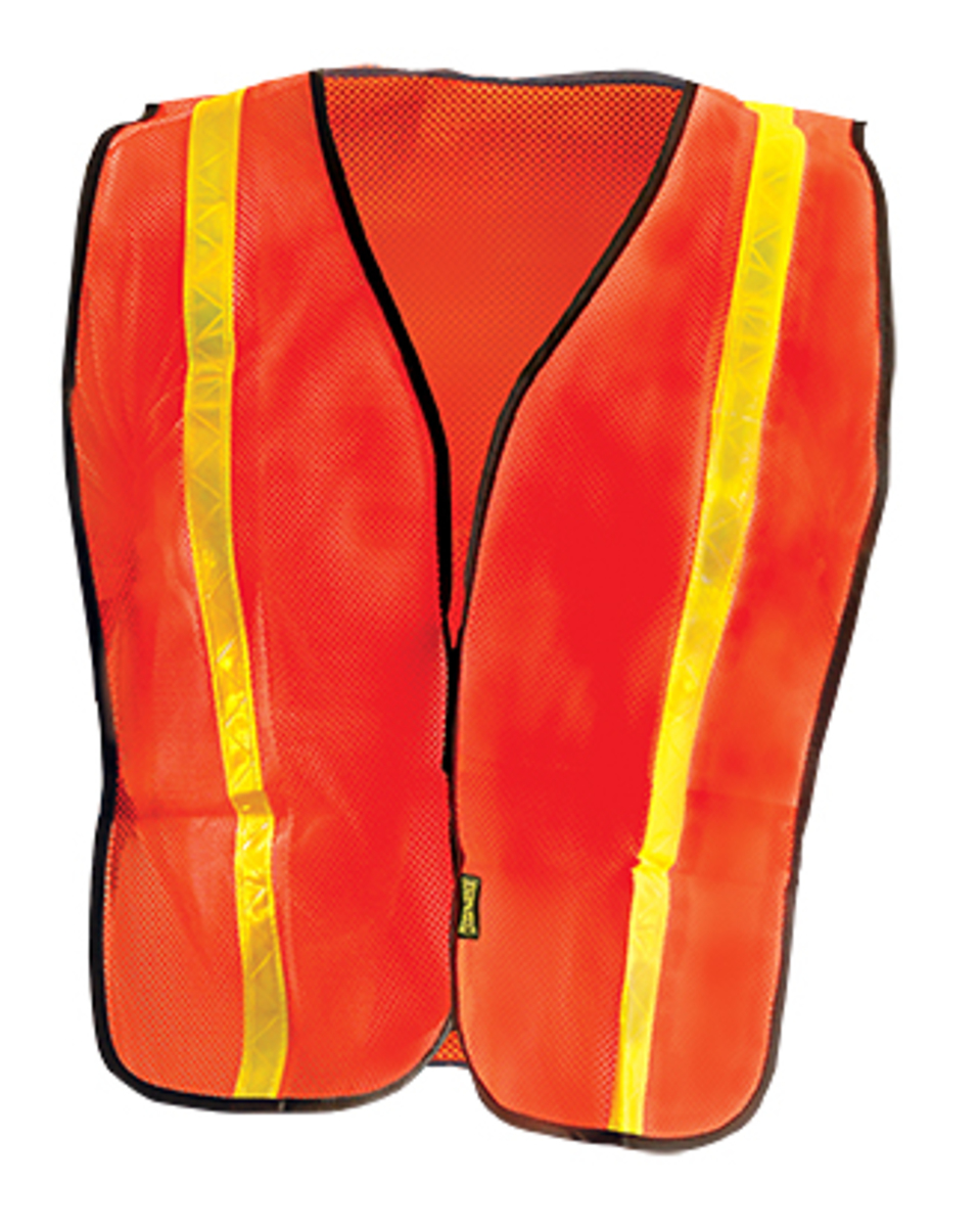 OccuNomix X-Large Hi-Viz Orange And Orange Economy/OccuLux®/Value™ Mesh Vest With Front Hook And Loop Closure