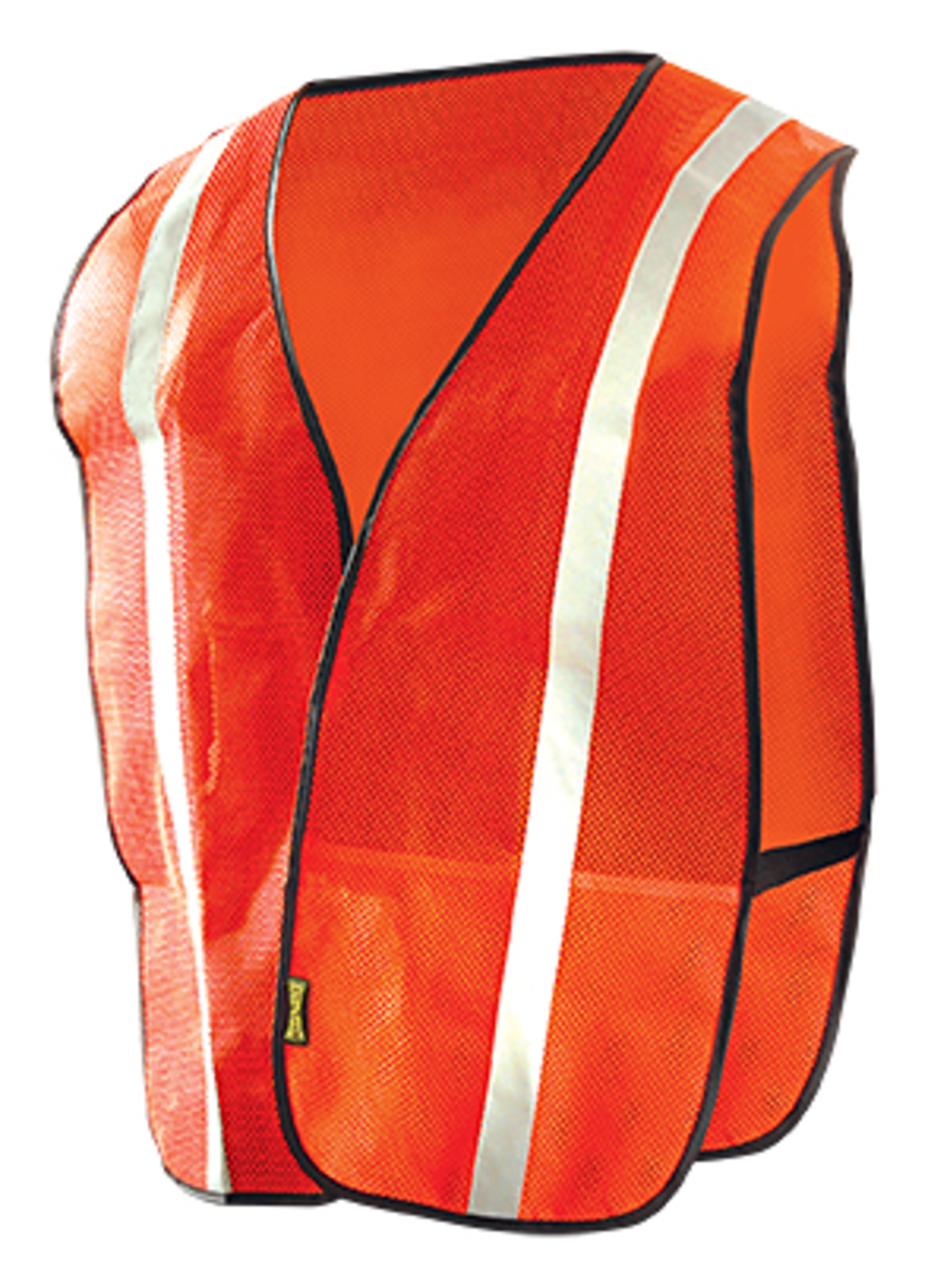 OccuNomix X-Large Hi-Viz Orange And Orange Economy/OccuLux®/Value™ Mesh Vest With Front Hook And Loop Closure