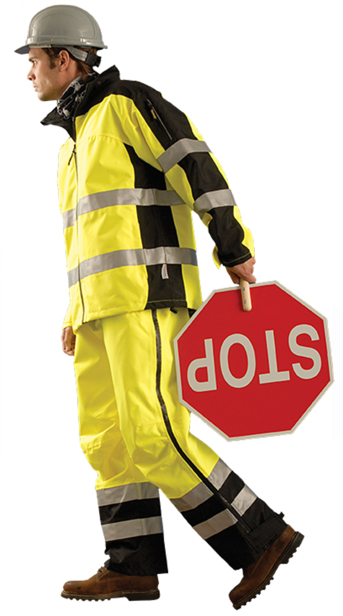 OccuNomix X-Large Hi-Viz Yellow Polyester Coat