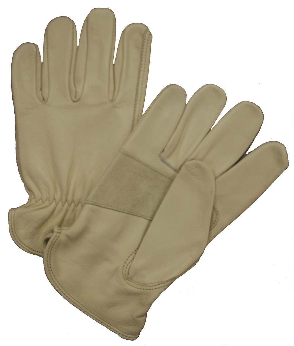 PIP® Large Beige Premium Grain Cowhide Unlined Drivers Gloves