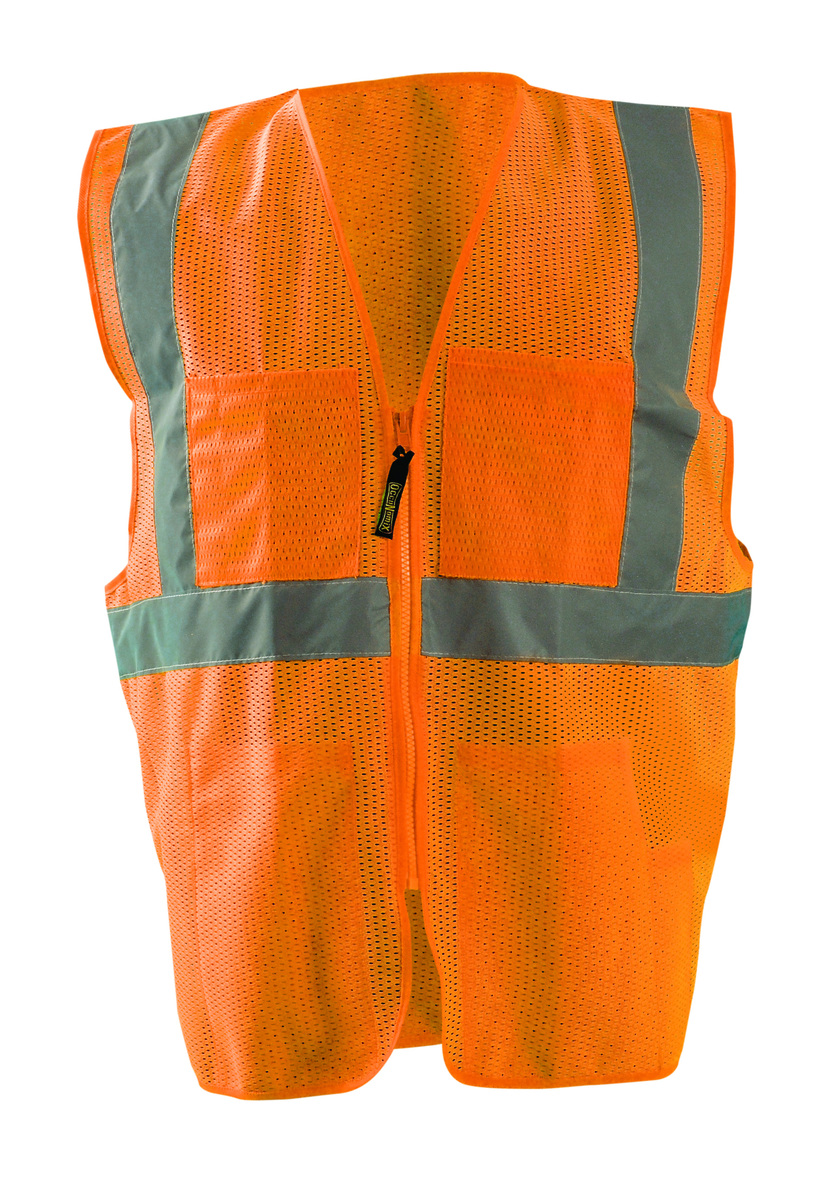 OccuNomix HiViz Orange MeshPolyester Surveyor Vest OCCSSGCS-O4/5X for sale online at autumn supply
