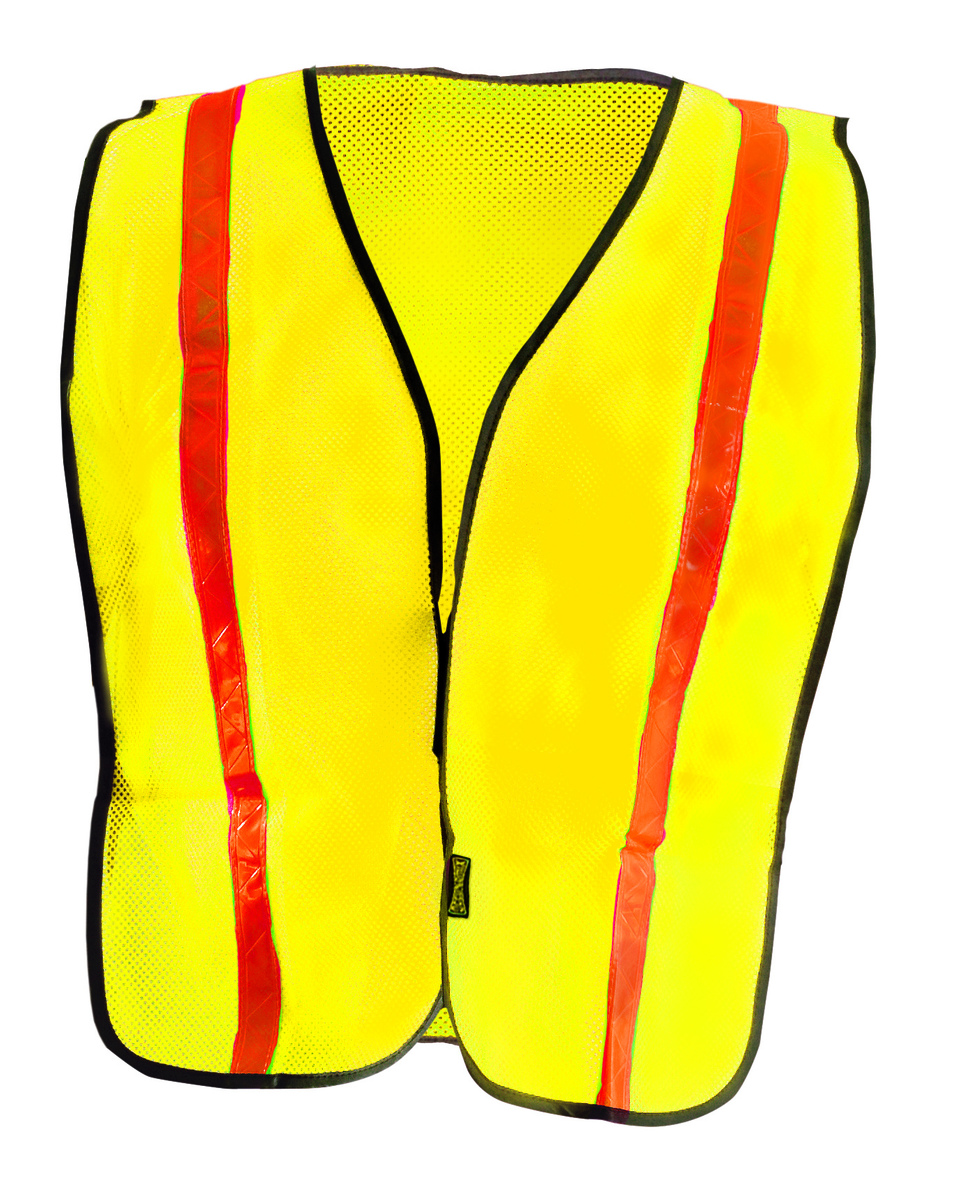 OccuNomix X-Large Hi-Viz Yellow And Yellow Mesh Vest With Front Hook And Loop Closure