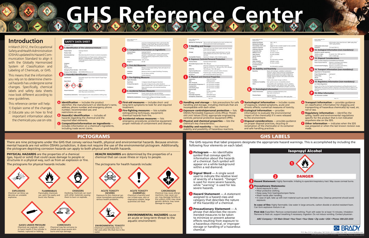 Brady 25 12 X 39 12 Brown Paper GHS All In One Poster BRD133209 for sale online at autumn supply