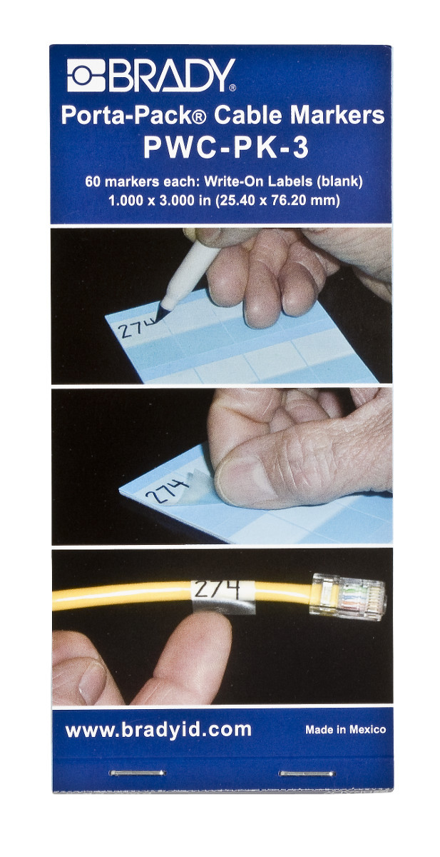 Brady 1 ClearWhite B292 Vinyl Wire Marker BRD35401 for sale online at autumn supply
