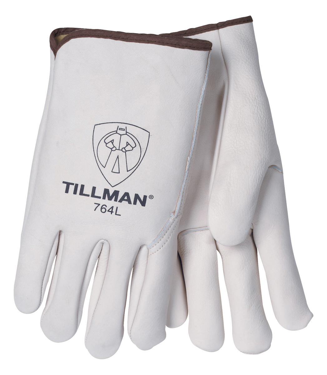 Tillman® Medium Pearl Heavy Duty Top Grain Cowhide Unlined Drivers Gloves With DuPont™ Kevlar® Stitching