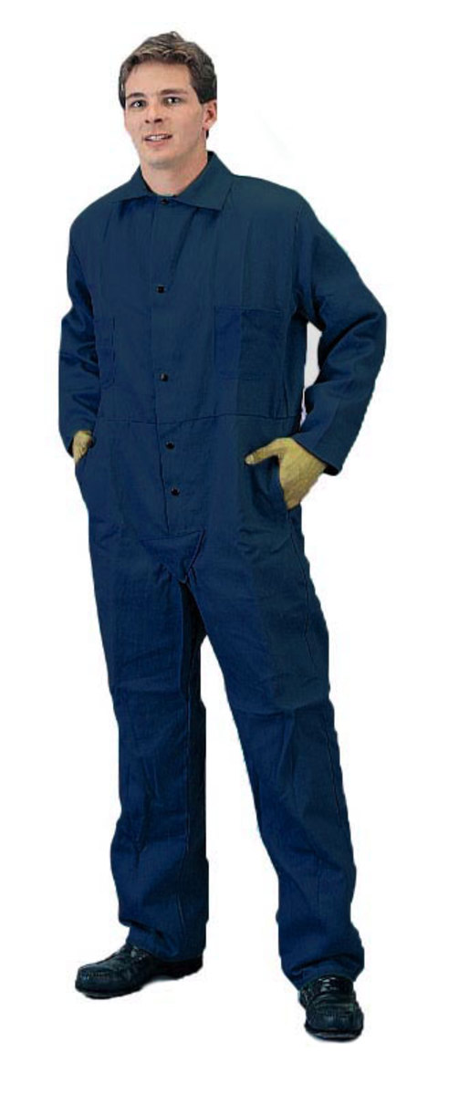 Tillman® Small Navy Blue Cotton Westex® FR-7A® Flame Resistant Coveralls With Snap Front Closure