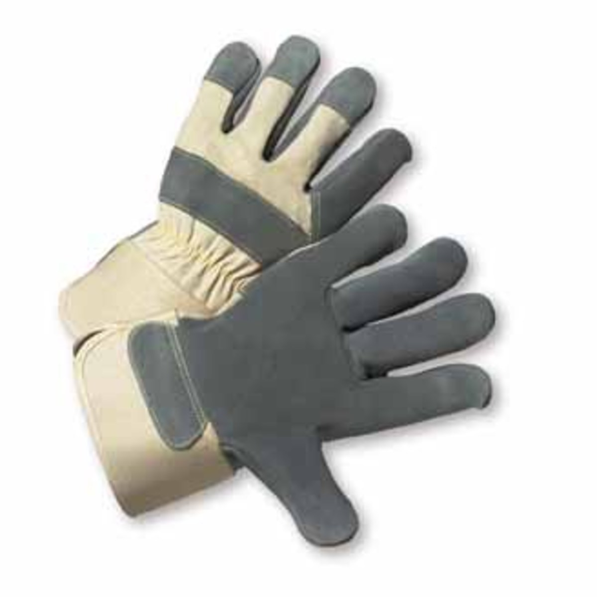 PIP® Small Premium Grain Cowhide Palm Gloves With Canvas Back And Rubberized Safety Cuff