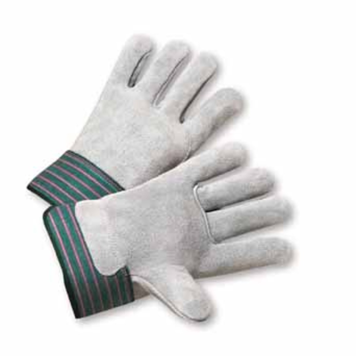 PIP® X-Large Select Split Leather Palm Gloves With Leather Back And Rubberized Safety Cuff