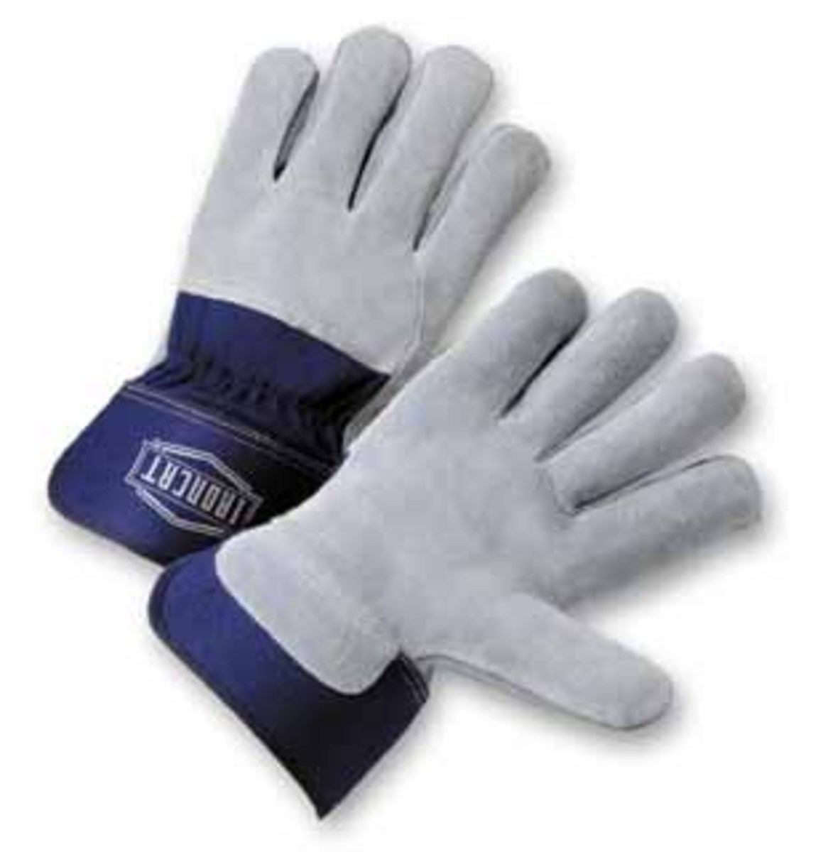 PIP® Large Premium Split Leather Palm Gloves With Leather Canvas Back And Rubberized Safety Cuff