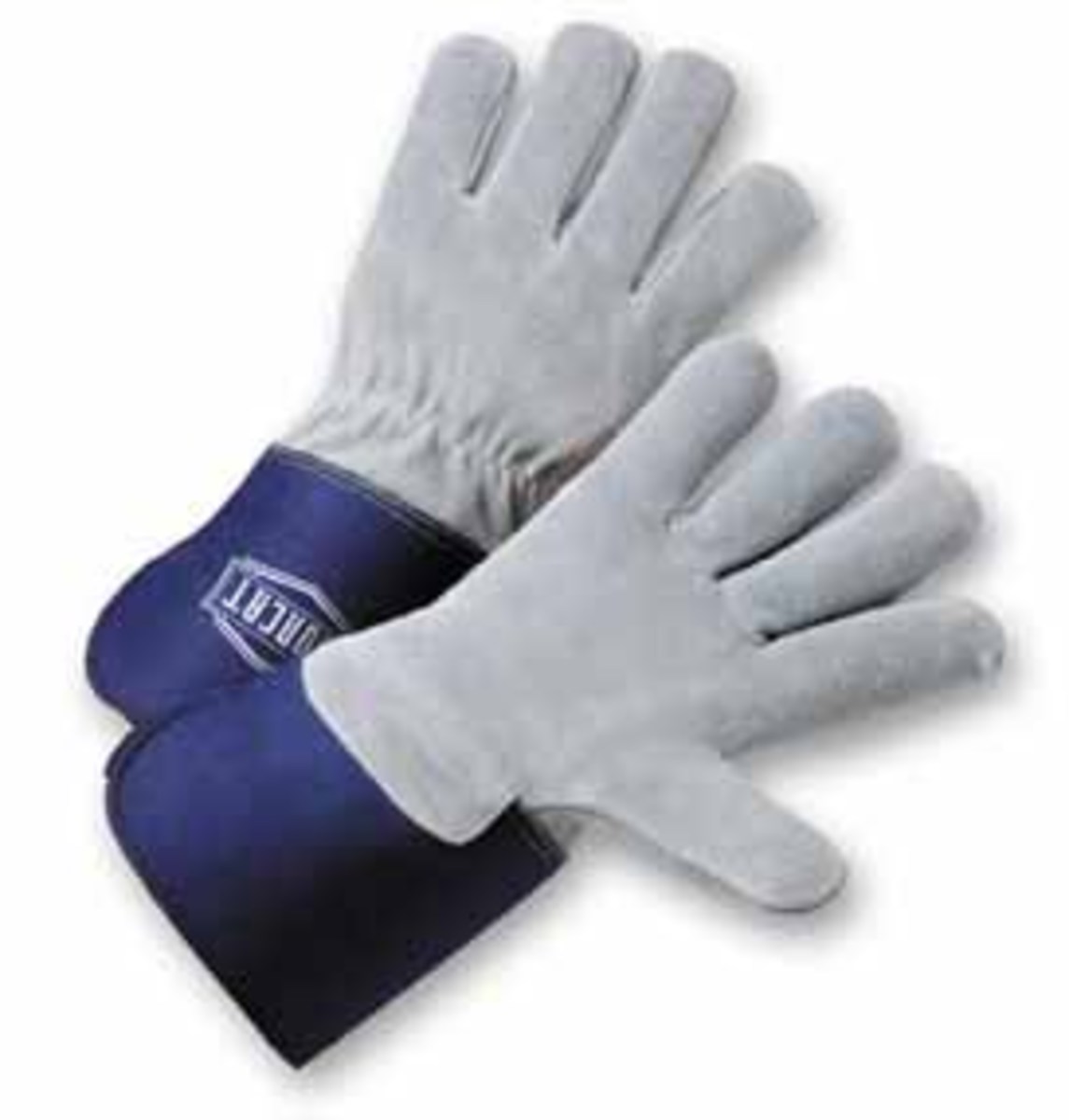 PIP® Large Premium Split Leather Palm Gloves With Leather Back And Rubberized Gauntlet Cuff