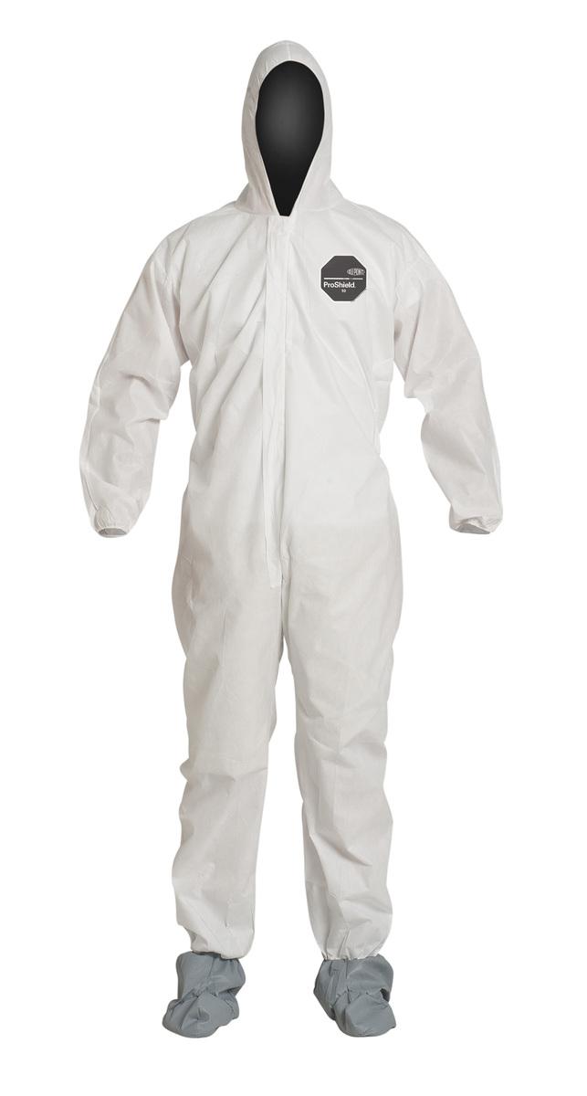 DuPont™ 4X White ProShield® 10 SMS Disposable Coveralls (Availability restrictions apply.)