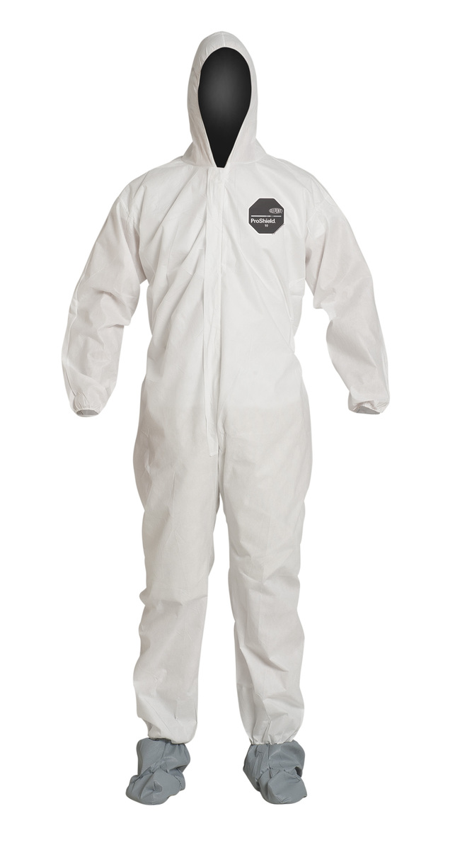 DuPont White ProShield 10 SMS Disposable Coveralls Ca DPPPB122SWH4X00 for sale online at autumn supply