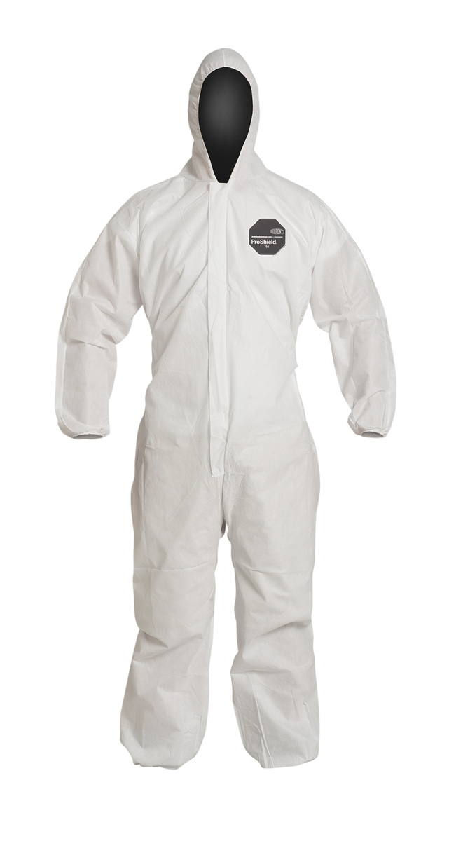DuPont™ 2X White ProShield® 10 SMS Disposable Coveralls (Availability restrictions apply.)