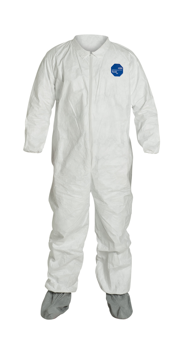 DuPont XLarge White Tyvek 400 Disposable Coveralls DPPTY121SWHXLNS for sale online at autumn supply