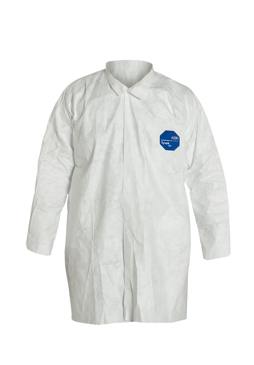 DuPont™ Medium White Tyvek® 400 Disposable Lab Coat (Availability restrictions apply.)