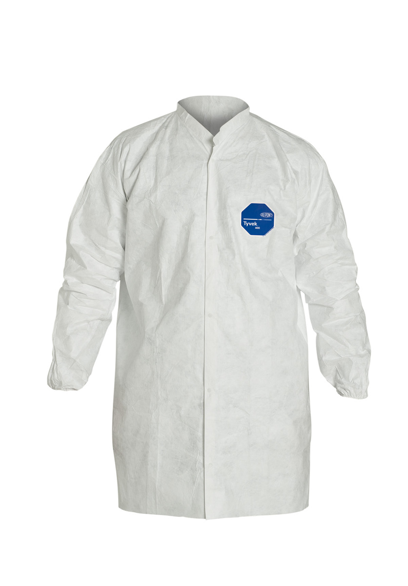 DuPont™ Large White Tyvek® 400 Disposable Lab Coat (Availability restrictions apply.)