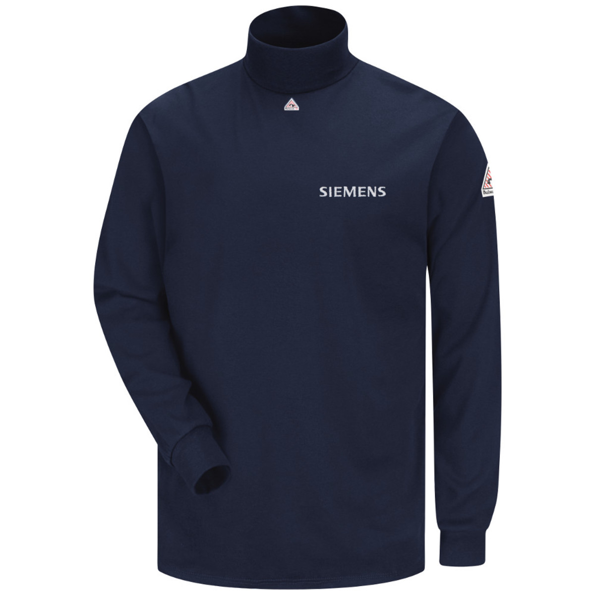 Bulwark® Small| Regular Navy Blue EXCEL FR® Interlock FR Cotton Flame Resistant Turtleneck