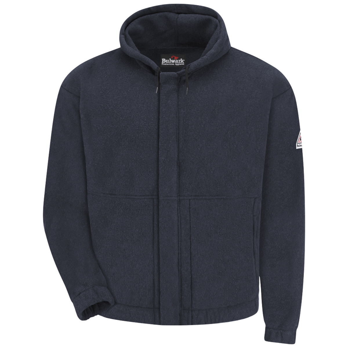 Bulwark® Small Tall Navy Blue Modacrylic/Wool/Aramid/Lyocell DWR Finish Flame Resistant Hooded Sweatshirt With Zipper Front Clos