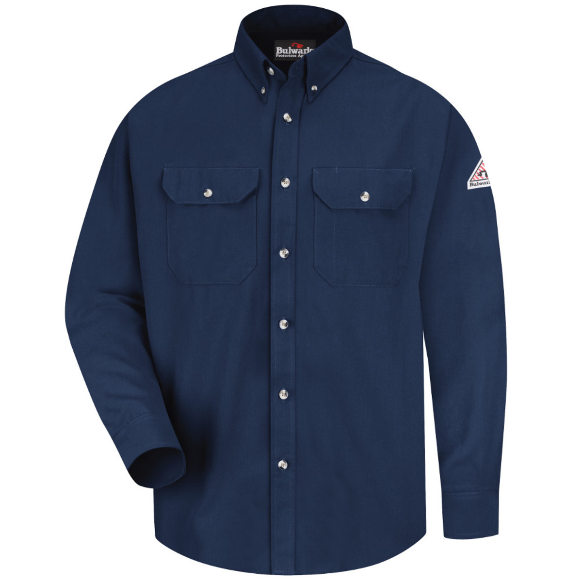Bulwark® 2X X-Tall Navy Blue Modacrylic/Lyocell/Aramid Flame Resistant Dress Uniform Shirt With Button Front Closure