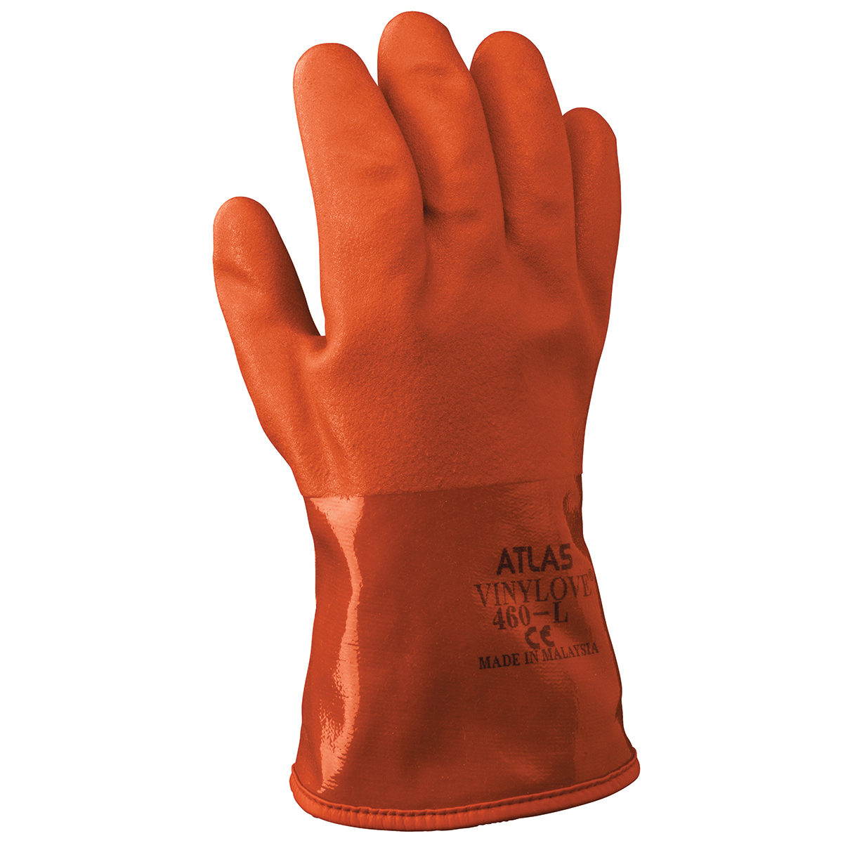 SHOWA® Orange ATLAS® Acrylic/Cotton Insulated Lined PVC Chemical Resistant Gloves