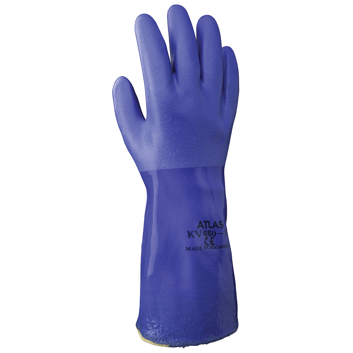 SHOWA® Blue ATLAS® Kevlar® Lined Kevlar® & PVC Chemical Resistant Gloves