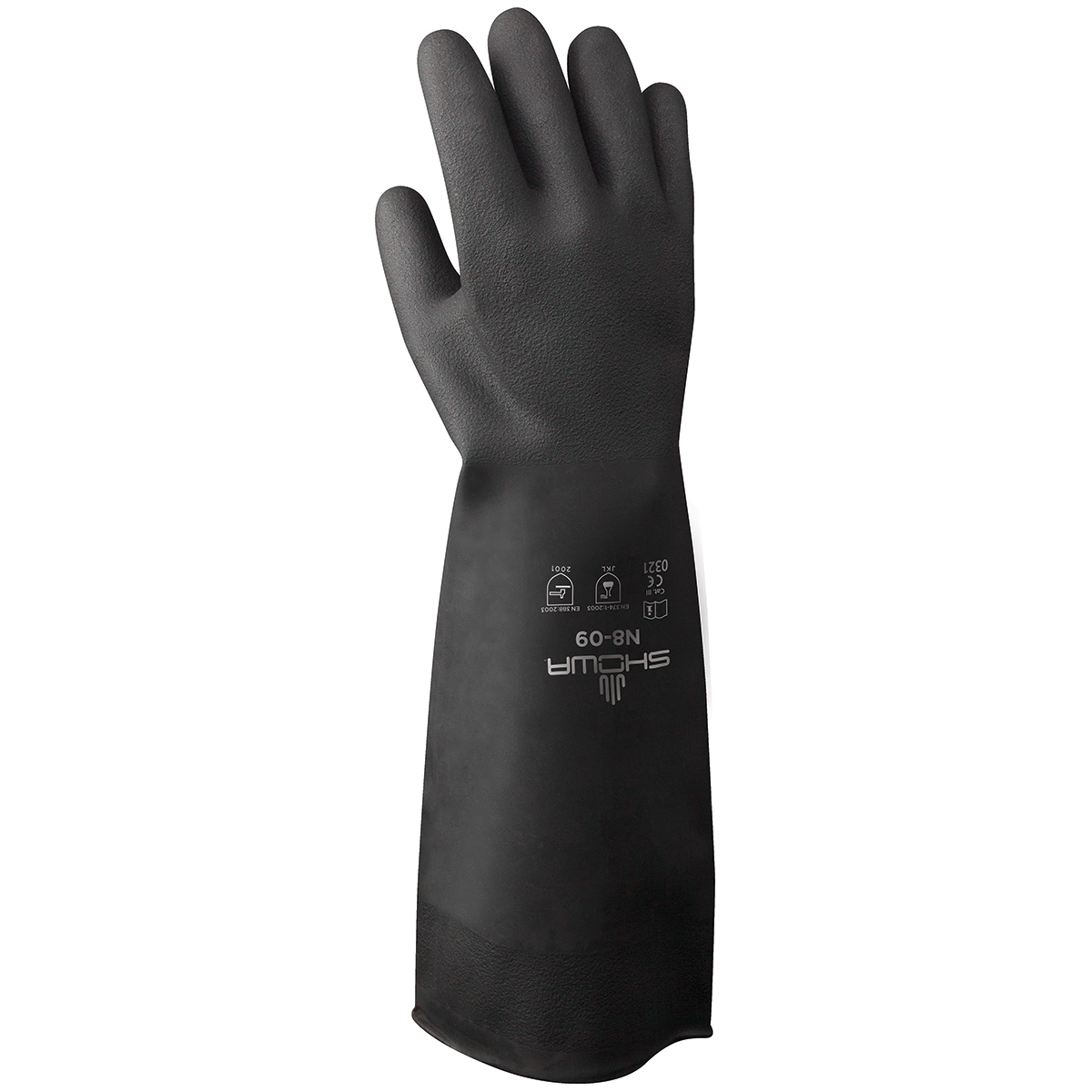 SHOWA® Size 10 Black 30 mil Neoprene Chemical Resistant Gloves