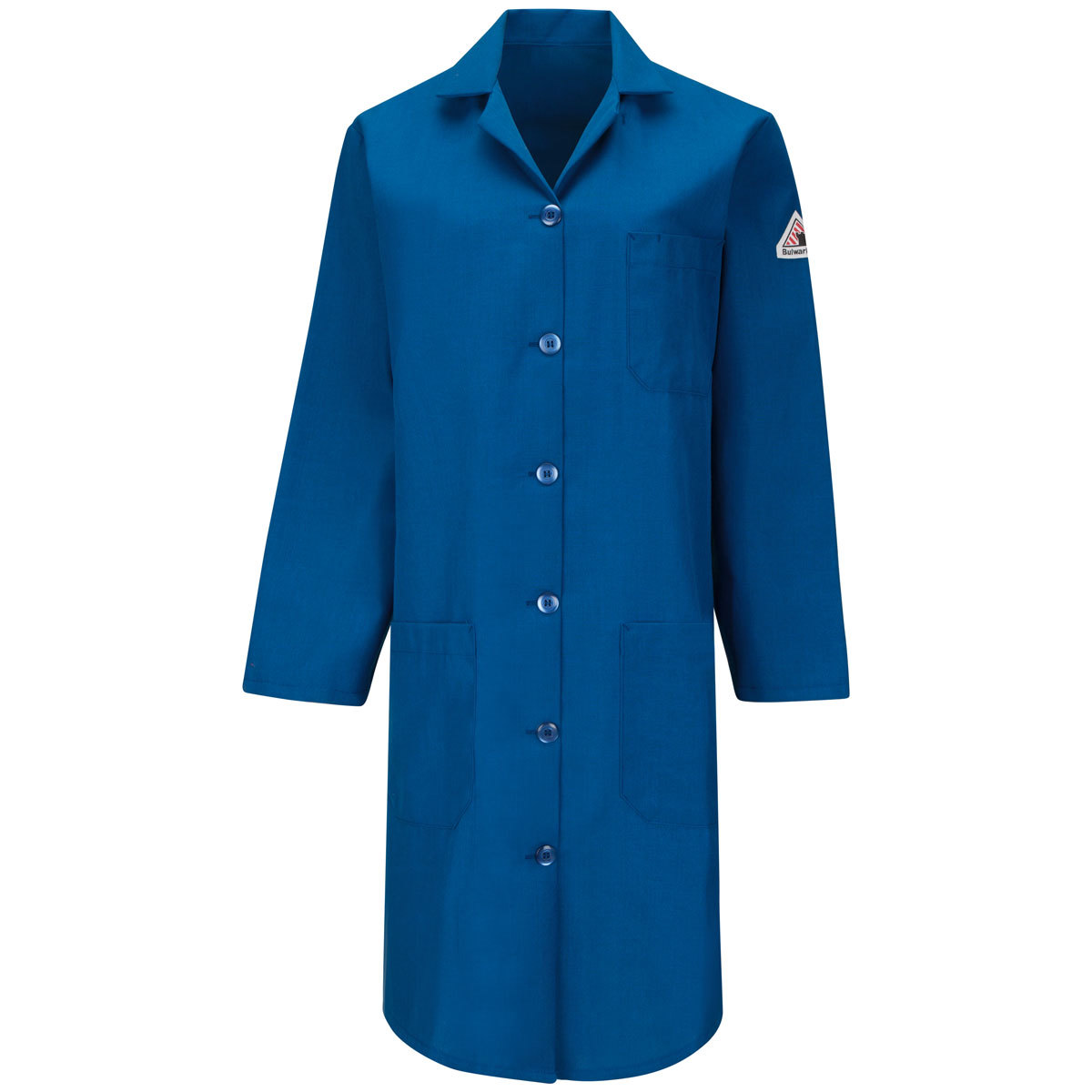 Bulwark® Small| Regular Royal Blue Nomex® IIIA/Nomex® Aramid/Kevlar® Aramid Flame Resistant Lab Coat With Button Front Closure