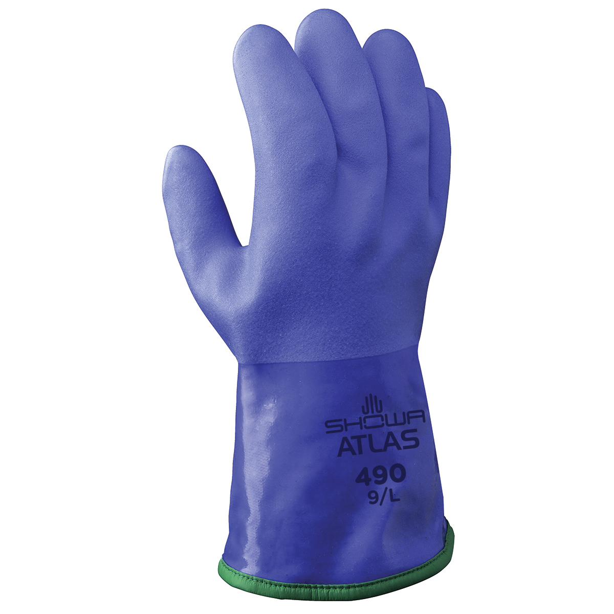 SHOWA Blue ATLAS AcrylicCotton Insulated Lined PVC Chemical Resistant Gloves