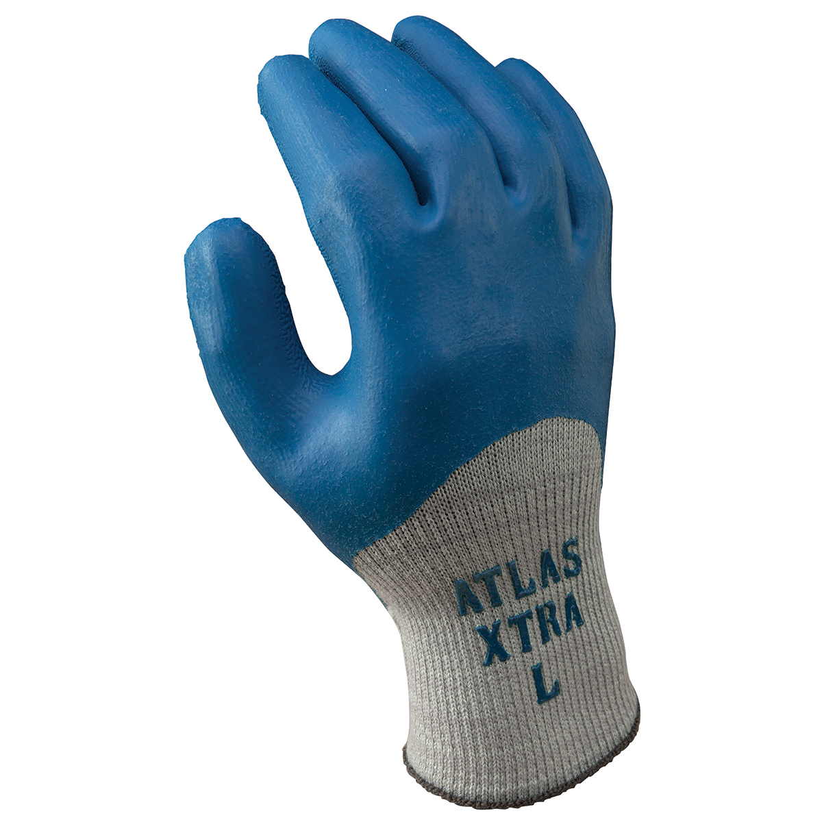 SHOWA® Size 10 ATLAS® 10 Gauge Natural Rubber Full Hand Coated Work Gloves With Cotton And Polyester Liner And Knit Wrist
