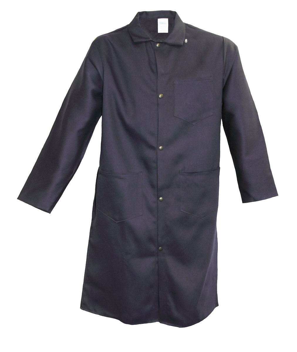 Stanco Safety Products™ Large Navy Blue Indura® Cotton Flame Resistant Lab Coat