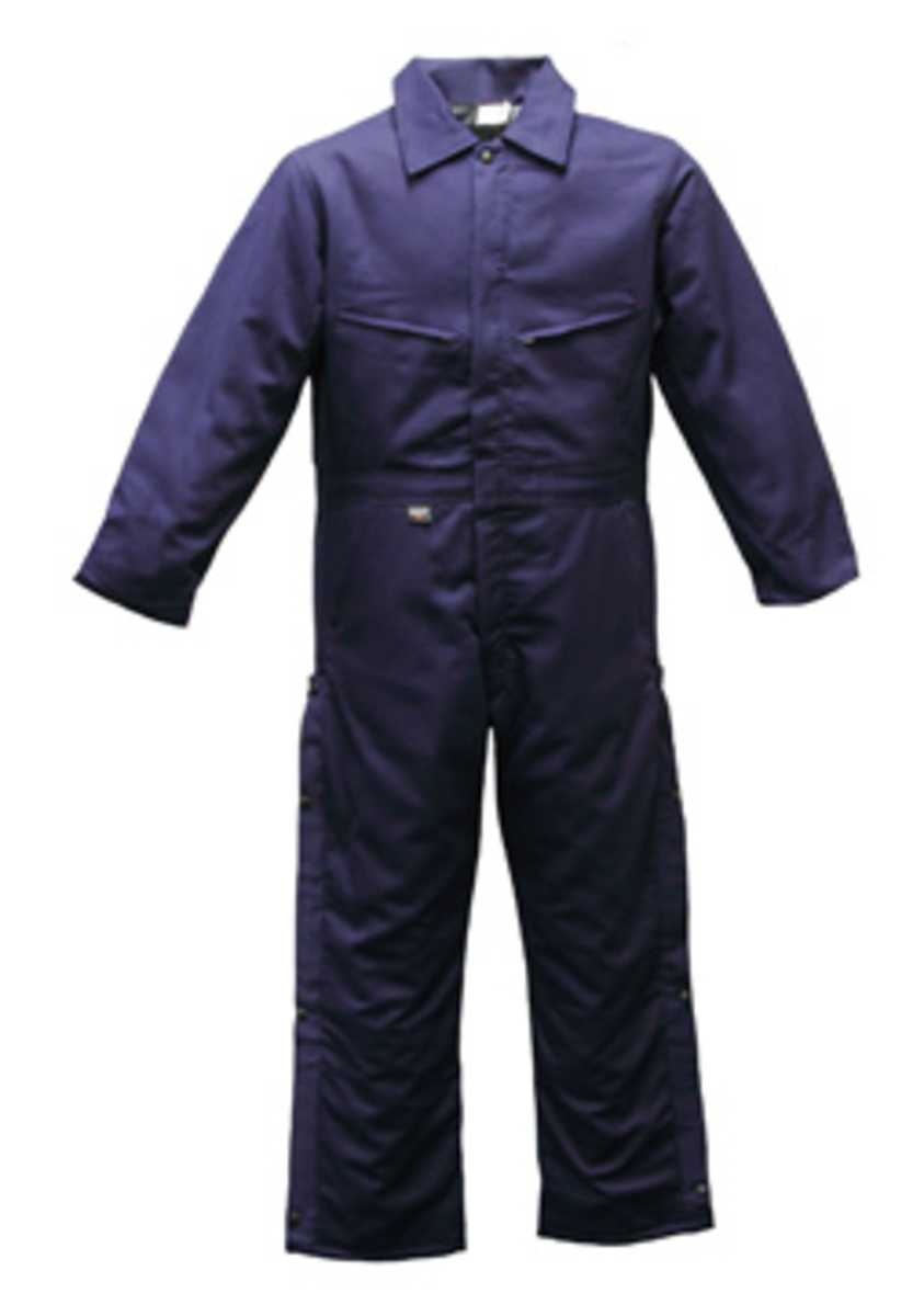 Stanco Safety Products™ Large Short Navy Blue Indura® Arc Rated Flame Resistant Coveralls With Front Zipper Closure