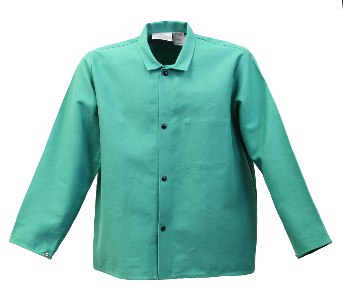 Stanco Safety Products™ Size 2X Green Cotton Flame Resistant Coat With Snap Closure