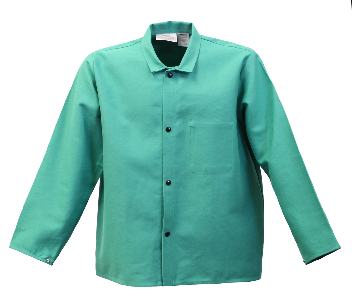 Stanco Safety Products™ Small Green Cotton Flame Resistant Jacket With Snap Closure