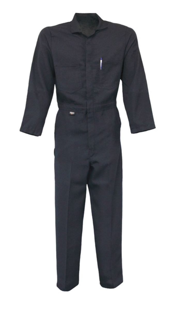 Stanco Safety Products™ Large X-Tall Navy Blue Nomex® IIIA Arc Rated Flame Resistant Coveralls With Front Zipper Closure And 1 (