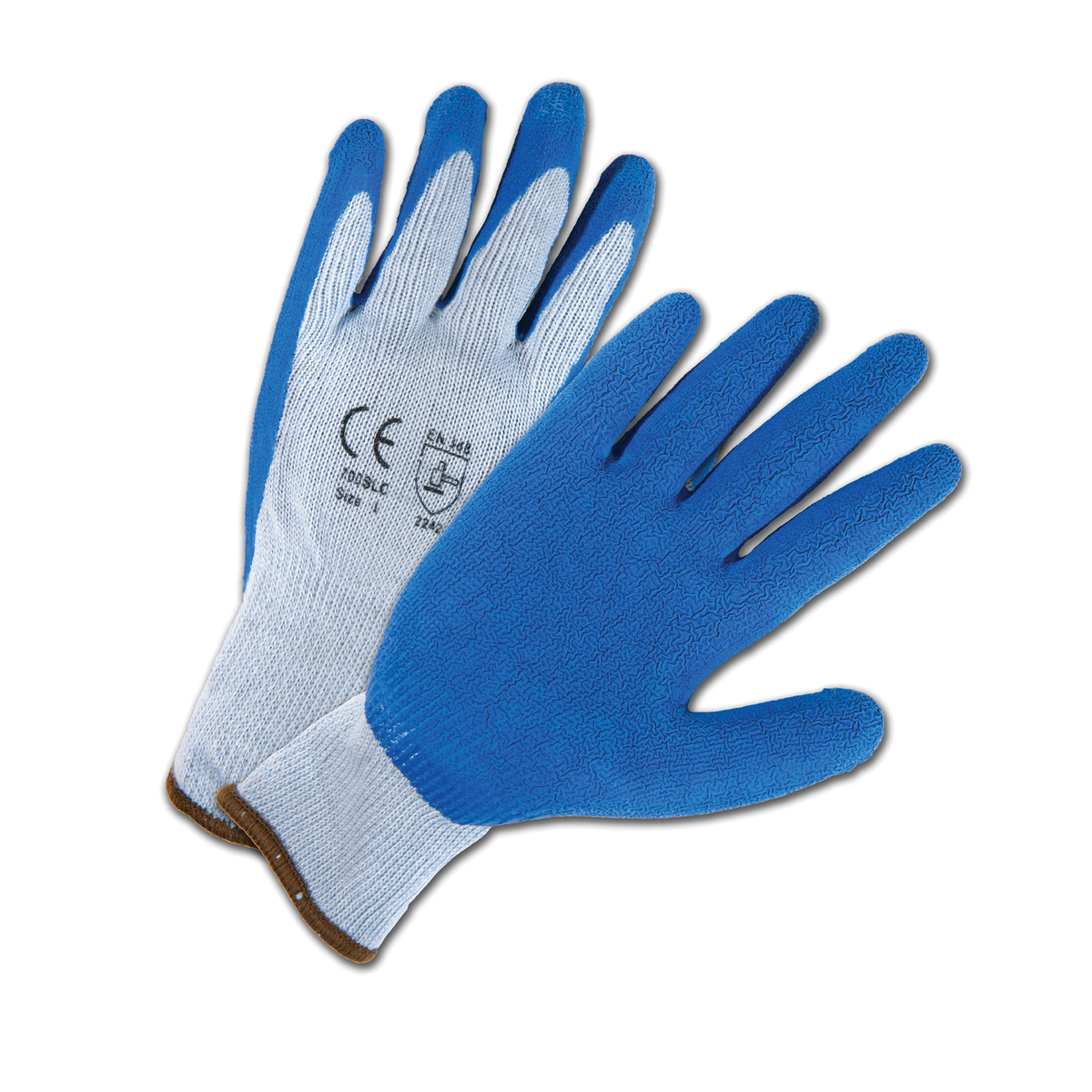 PIP® Medium PosiGrip® 10 Gauge Blue Latex Palm And Finger Coated Work Gloves With Polyester Liner And Knit Wrist