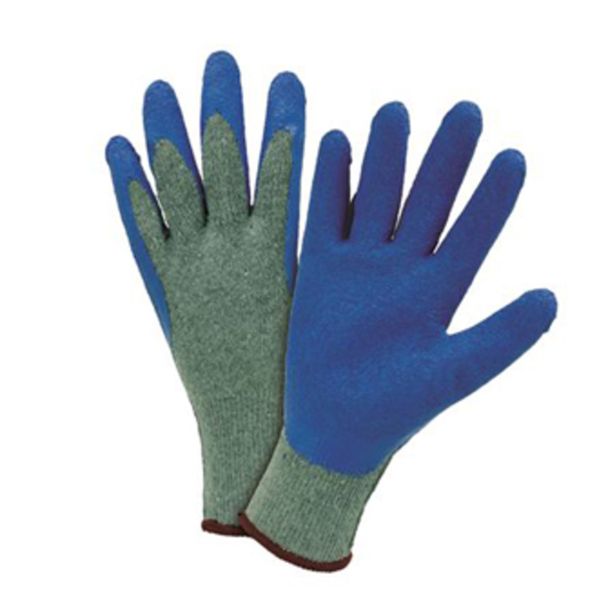 PIP® Large PosiGrip® 10 Gauge Blue Latex Palm And Finger Coated Work Gloves With Polyester Liner And Knit Wrist