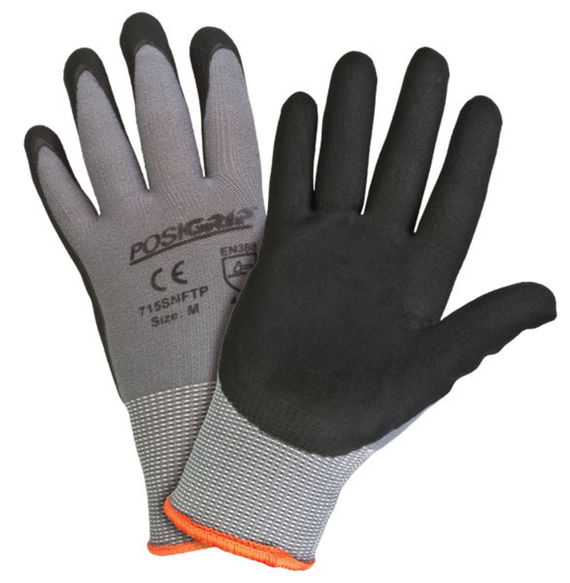 PIP® PosiGrip® 15 Gauge Microfoam Nitrile Work Gloves And Knit Wrist