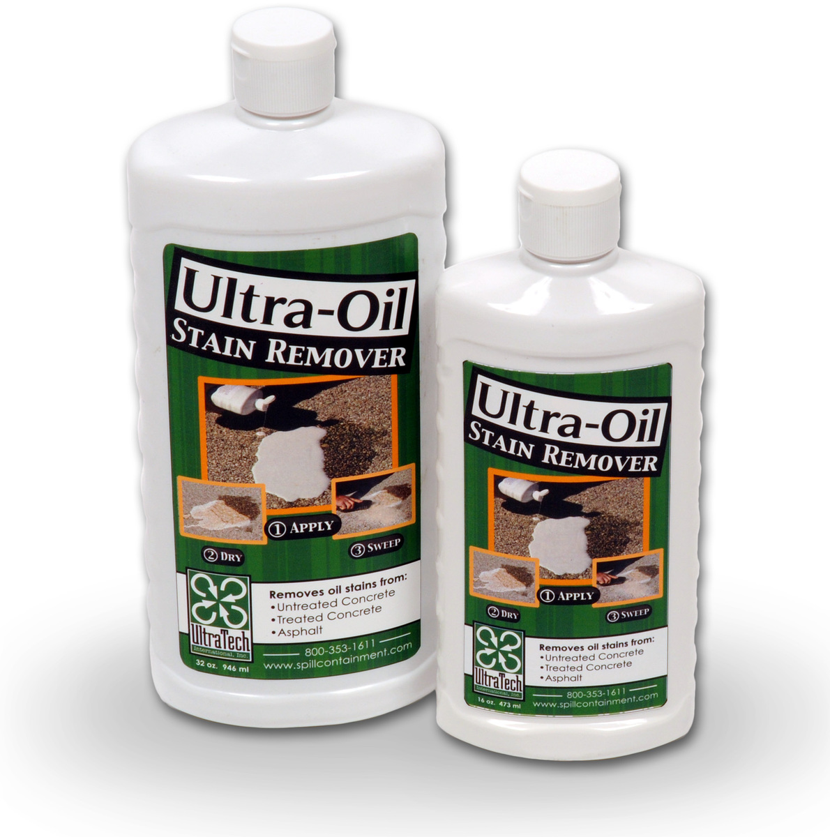 UltraTech 32 oz Ultra-Oil Stain Remover® White Citrus Based Phosphate Free And Environmentally Friendly Liquid Oil Stain Remover