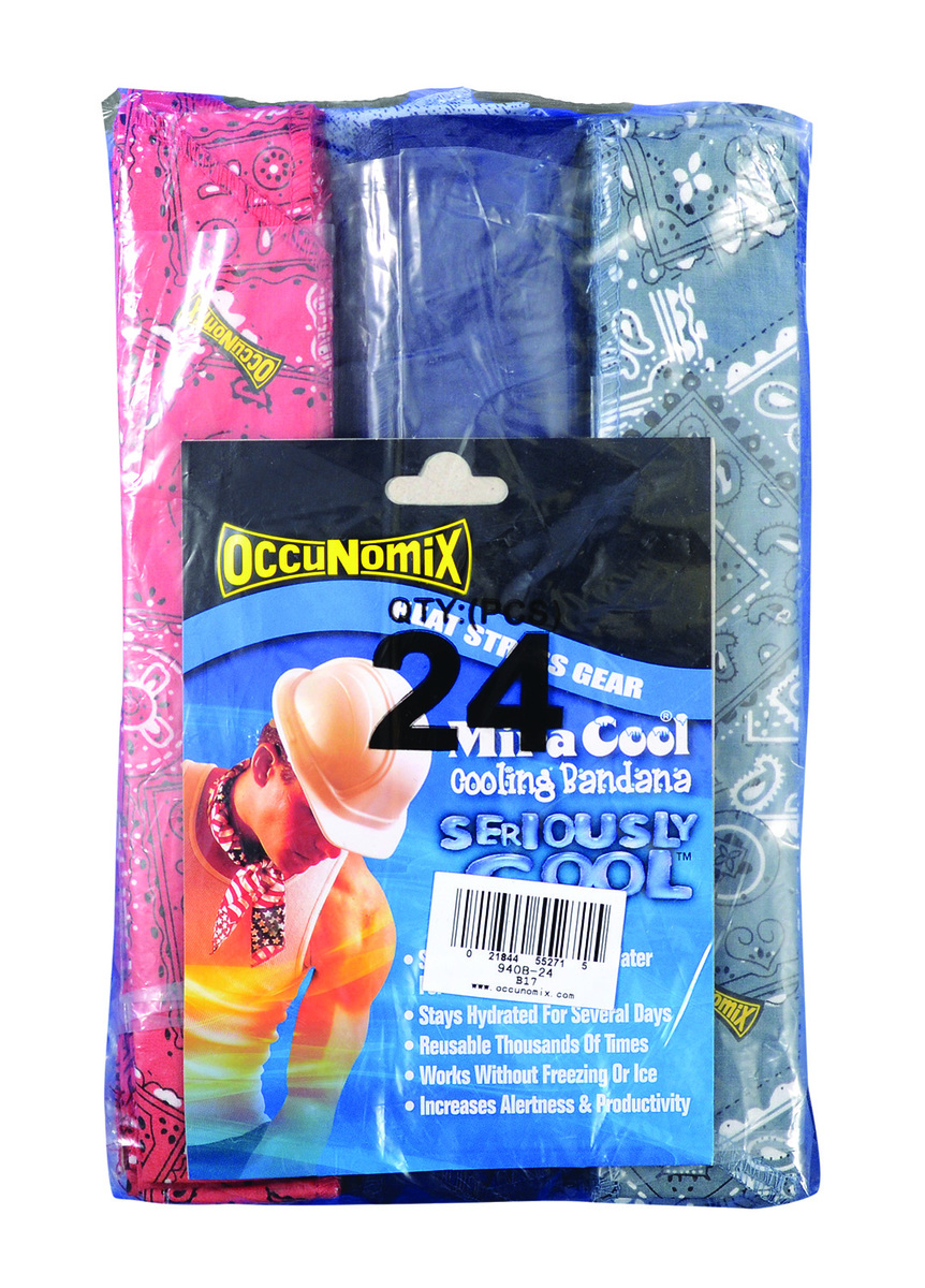 OccuNomix Assorted Colors MiraCool® Cotton Cooling Bandana