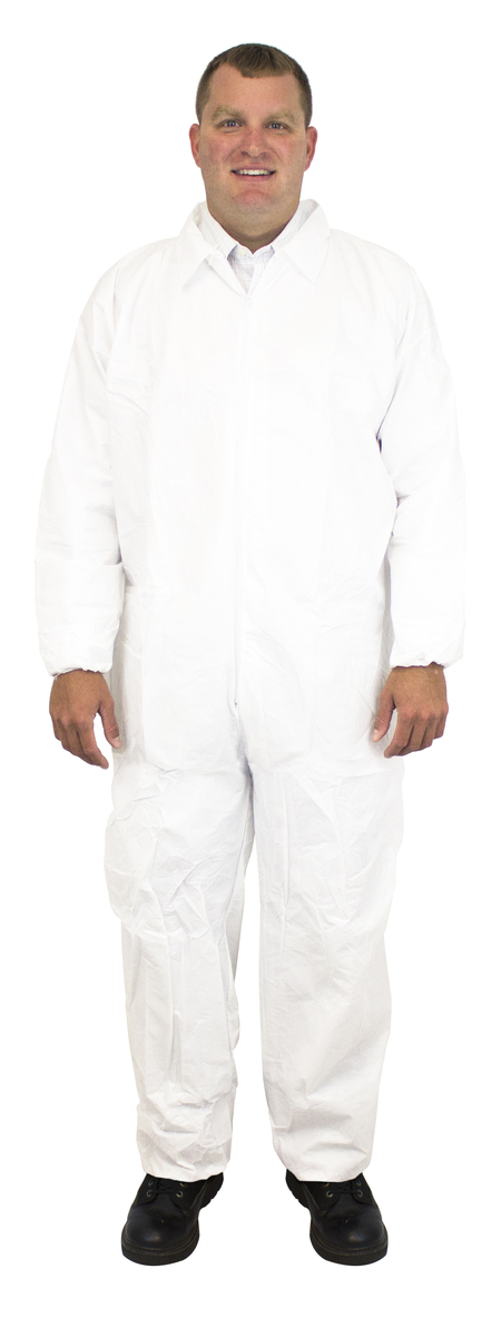 Safety Zone® 3X White Polypropylene Disposable Coveralls (Availability restrictions apply.) Safety Zone® 3X White Polypropylene Disposable Coveralls (Availability restrictions apply.)