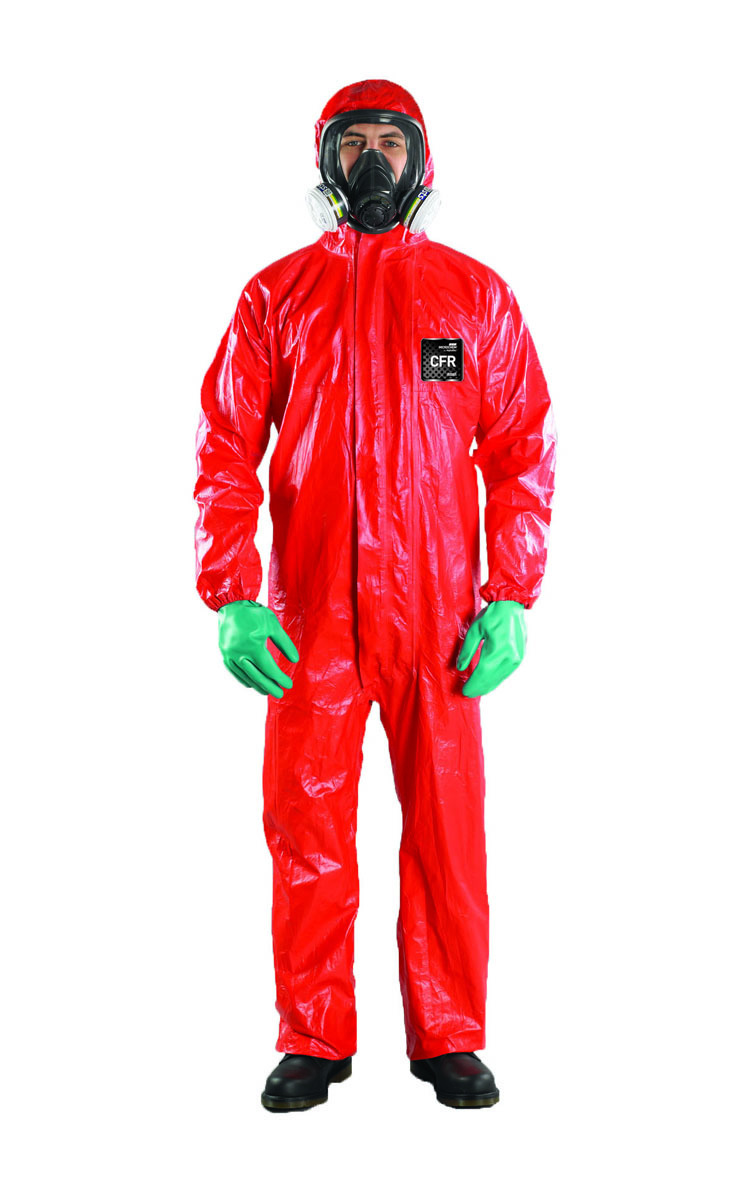 Ansell Medium Red MICROCHEM® by AlphaTec® Laminate Disposable Flame Resistant Coveralls (Availability restrictions apply.)