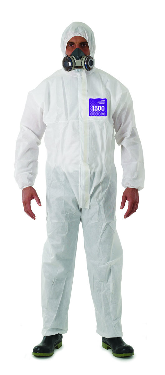 Ansell Alphatec 681500 Model 106 Breathable With Serged Seams. Hood Booted Cvrl M (Availability restrictions apply.)