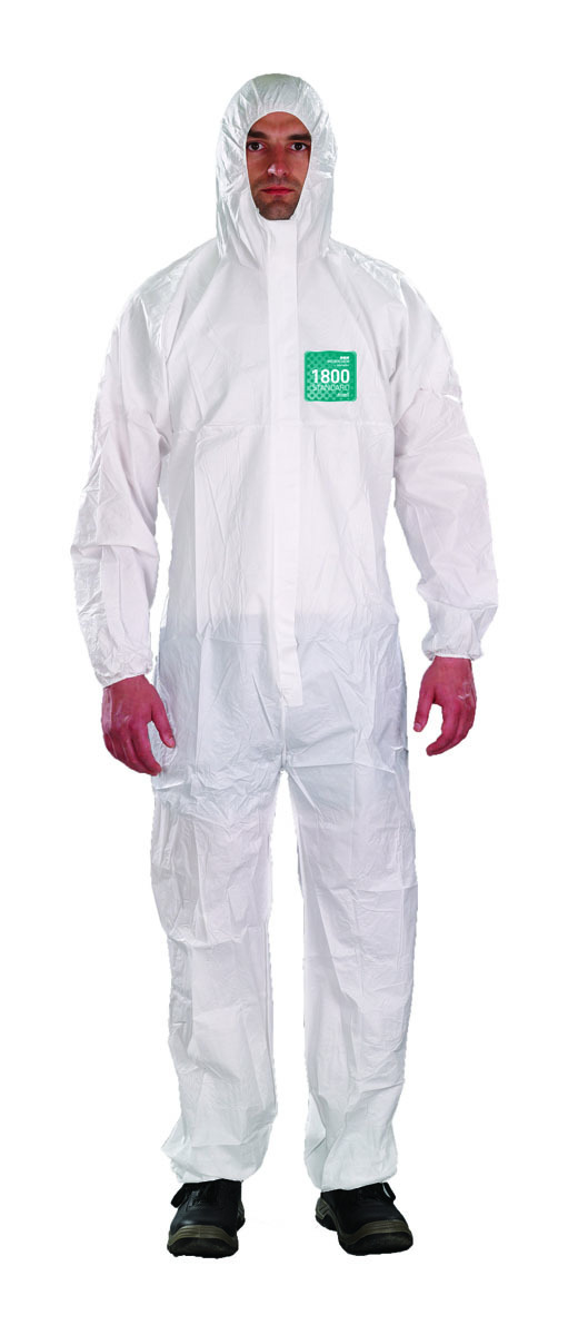 Ansell 5X White MICROCHEM® by AlphaTec® Laminate Disposable Coveralls (Availability restrictions apply.)