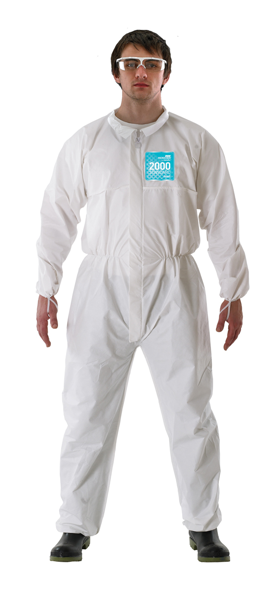Ansell 3X White MICROCHEM® by AlphaTec® Laminate Disposable Coveralls (Availability restrictions apply.)