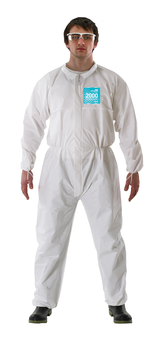 Ansell 4X White MICROCHEM® by AlphaTec® Laminate Disposable Coveralls (Availability restrictions apply.)