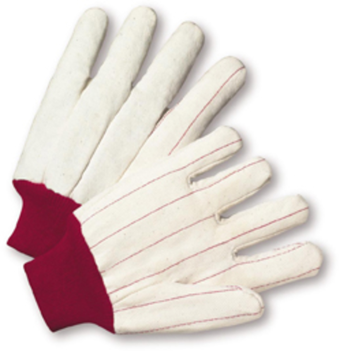 PIP® White/Red X-Large Cotton And Polyester General Purpose Gloves With Knit Wrist