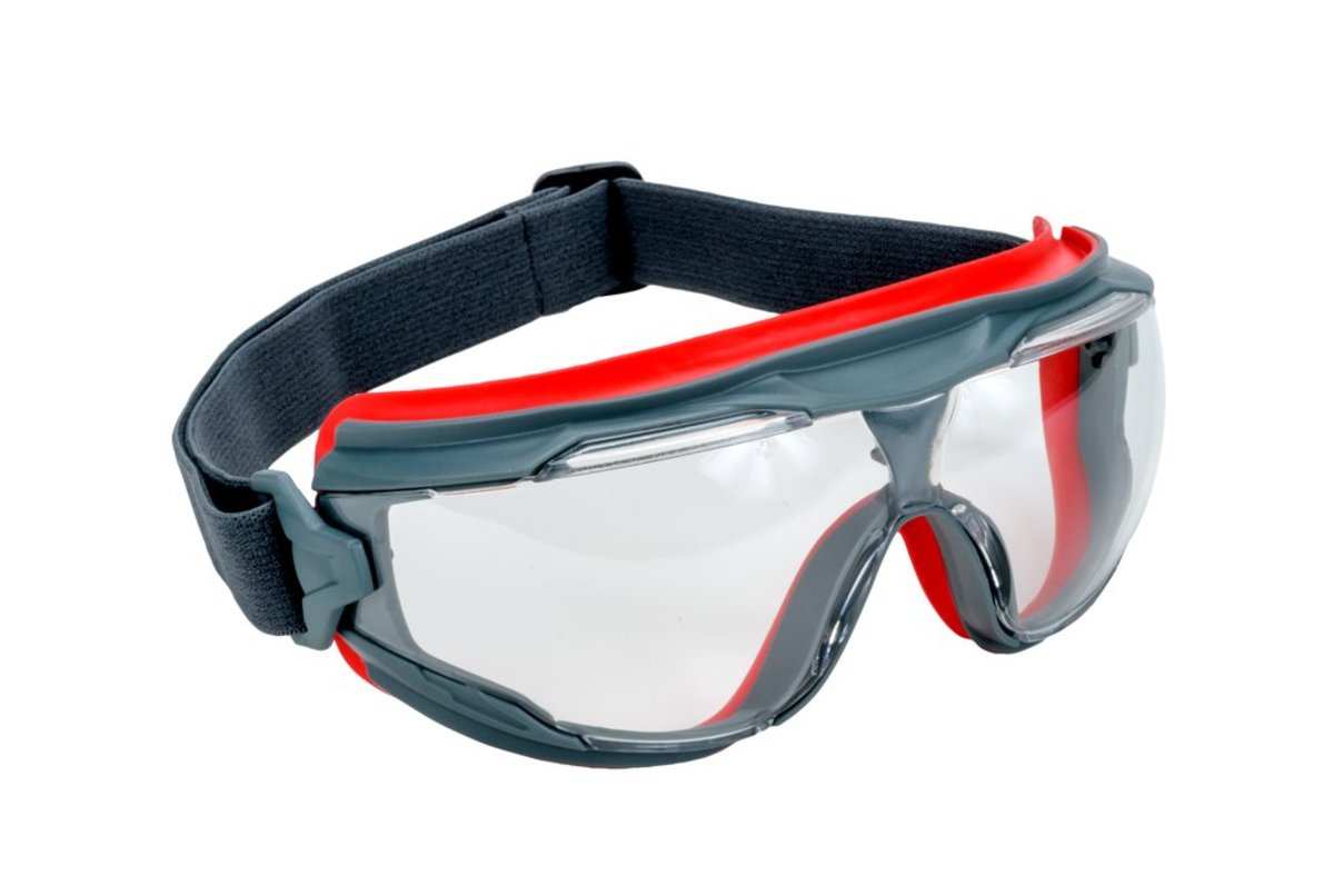 3M Splash Goggles: Clear AntiFog Lenses, Gray and Red Frame 3MRGG501SGAF for sale online at autumn supply
