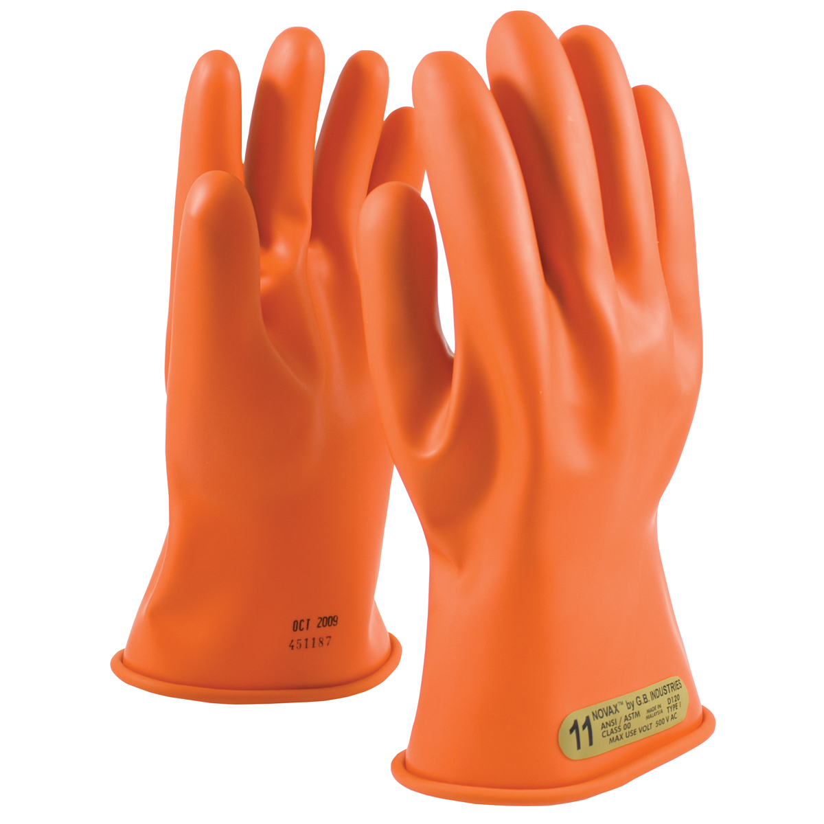 PIP® Size 7 Orange Rubber Class 00 Linesmens Gloves PIP® Size 7 Orange Rubber Class 00 Linesmens Gloves